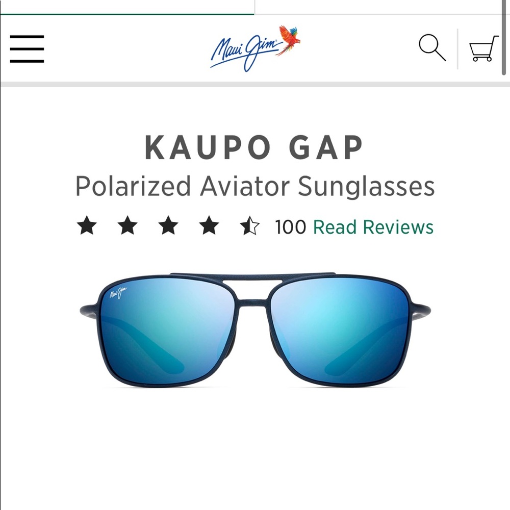 Maui Jim Polarized Aviator Sunglasses